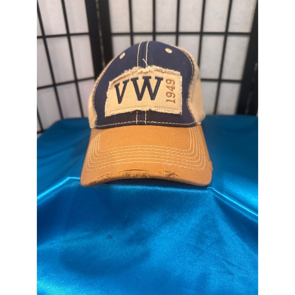 Volkswagen VW 1949 Heritage Cap Hat NWOT Navy Tan Brown Adjustable